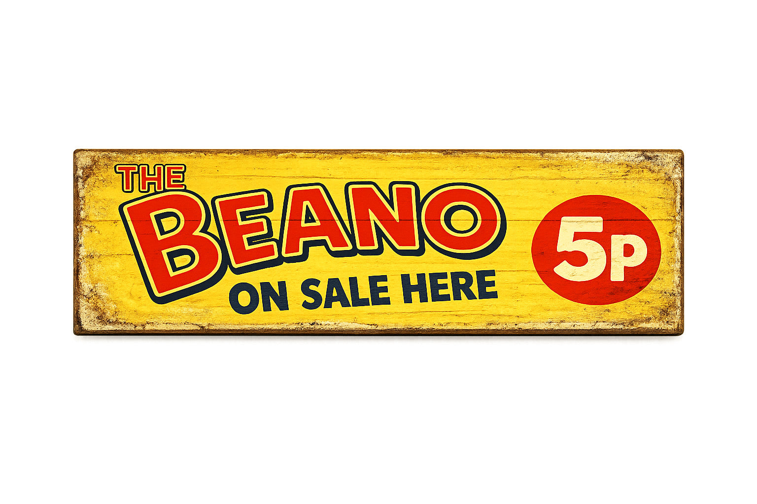 Beano sign vintage classic retro style shop signs wooden comic dandy BEANO