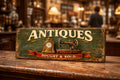 Antiques Sign vintage style antique Bought & Sold 28cm wooden Shop Window